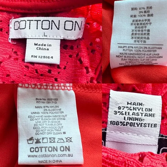 Cotton On Orange A Line Sleeveless Dress Scoop Neck Teardrop Keyhole Back Size L - Picture 7 of 9